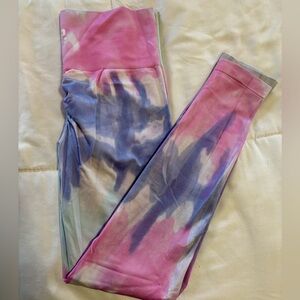 NLFP Pink and Purple Tie-Dye Leggings